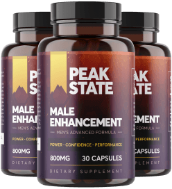 Peak State Male Enhancement Capsules Australia — three bottles, 800MG, 30 capsules